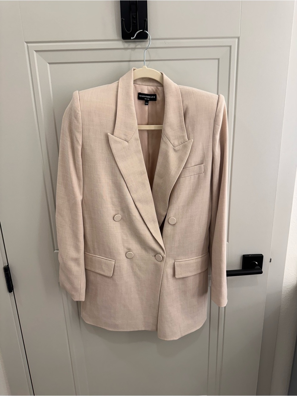 Generation Love Double-Breasted Blush Pink Blazer